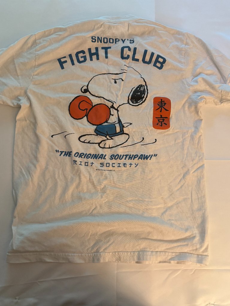 Snoopy Graphic T-Shirt Size M Front & Back Print Casual Tee